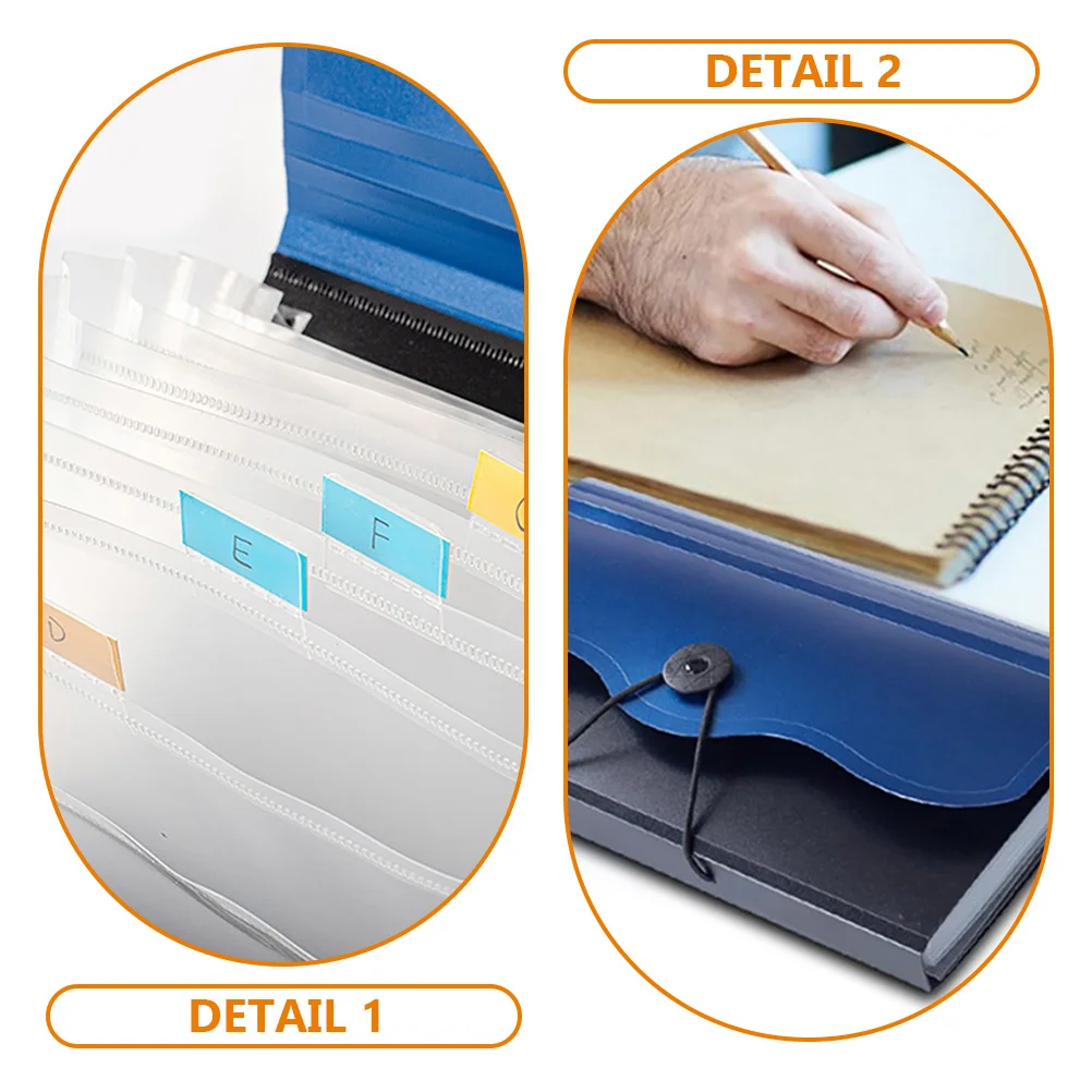 Document File Organizer Plastic Accordion Folder Large Capacity Folders Desktop