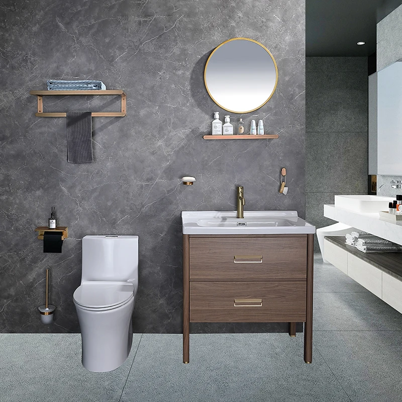 Brushed Rose Gold Bathroom Accessories Wall Mounted Stainless Steel Towel Rack Paper Holder Towel Bar Soap Dish Storage Rack 2