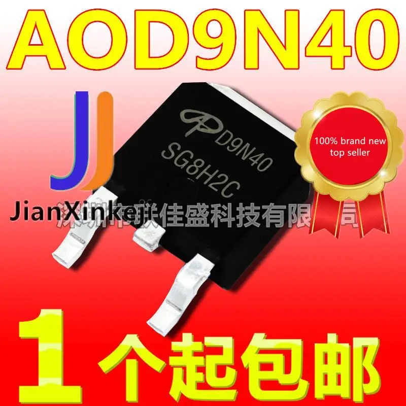 

20pcs 100% orginal new in stock AOD9N40 D9N40 9A 400V N-channel MOS tube field effect tube TO-252