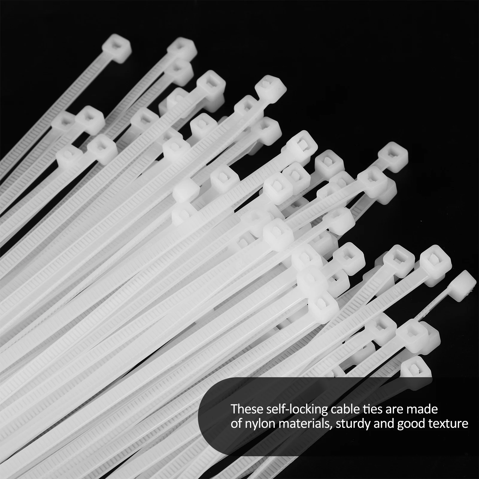 

300Pcs Professional Cable Ties Self Locking Reusable Wire Ties for Home Office Garden Bulk Pack Tie Straps Cord Organizer