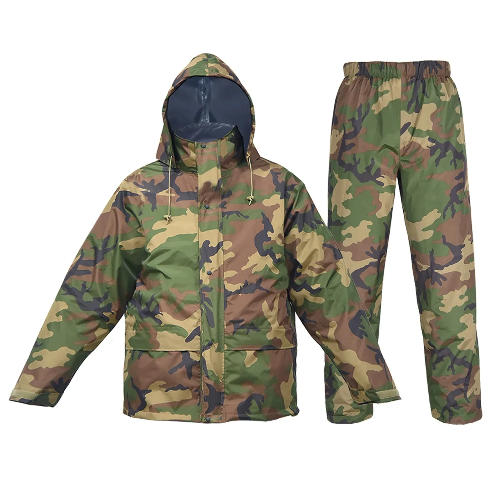 Rain Coat Set Suit for Hunting Hiking Outdoor Fishing Adults Men Women Camp Raincoat Set Rainwear Rain Gears Cover Cp Tree