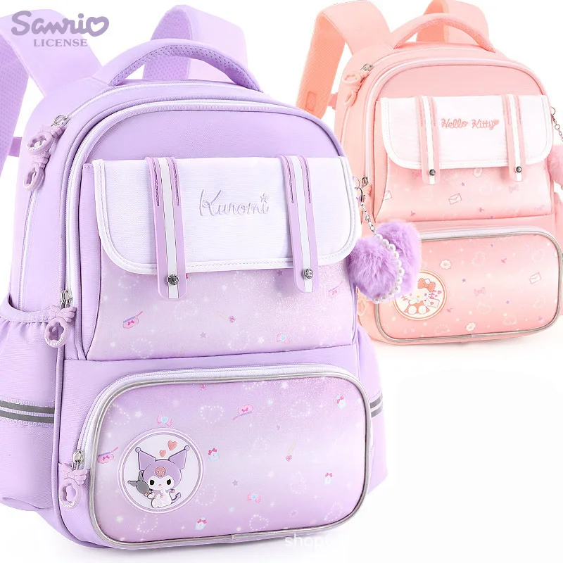 Sanrio Children's Student School Bag Backpack Lightweight Backpack New Air Cushion Spine Protector Cartoon My Melody Kuromi Gift