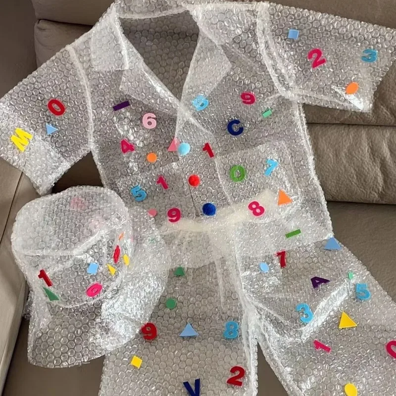 Costume fai-da-te ecologico Genitore Bambino Attività Vestito Numero Decorato Sfilata di moda Abbigliamento Prestazioni per l'asilo riciclato