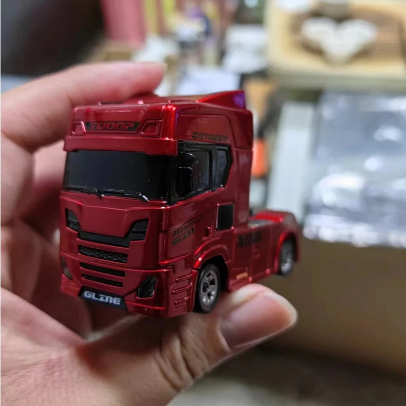 New 1:64 Mini Drift RC Truck Head 4WD Full Proportional Control 15KM/H High-Speed 2-Speed Type-C Charging for kids Birthday Gift