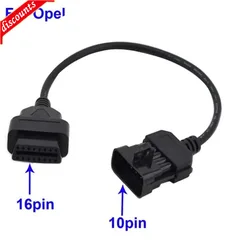 2024 For Opel Obd1 10 Pin To Obd2 16 Pin Stecker Diagnose Adapter Obd Cable