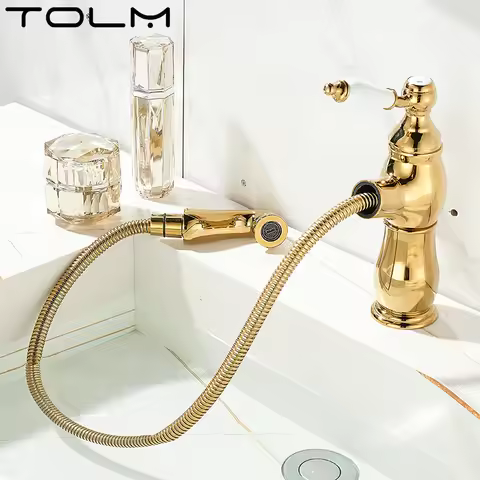 Retro European Bathroom Basin Faucets Gold Mixer Tap Ceramic Decoration Plating Chrome Single Handle Hot And Cold Deck Mounted