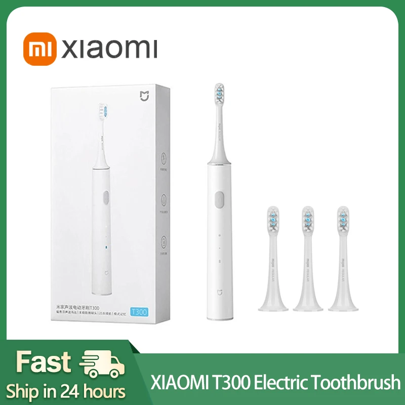 Original XIAOMI MIJIA T300 Electric Sonic Toothbrush Ultrasonic Whitening Teeth Vibrator Smart Automatic Teeth Tooth Brush