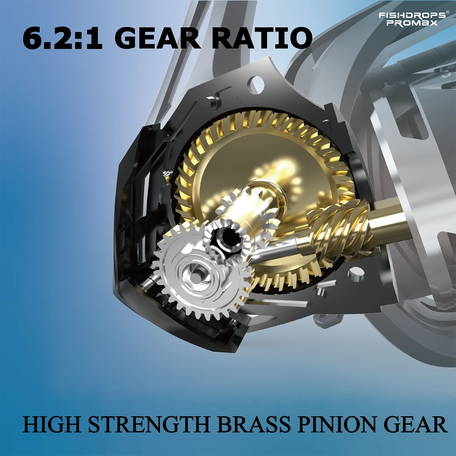 Carrete giratorio Rhino de aluminio CNC ultraligero, arrastre alto - imagen 4