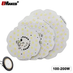 100W 150W 200W UFO LED High Bay Light AC220V Smart IC Module Super Bright Warehouse,Garage,Commercial Industrial Lamps Replate