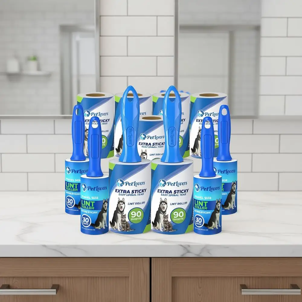 

Lint Rollers Ultra Value Set 1110 Sheets, 9 Reills, 4 Travel Size Mini Rollers