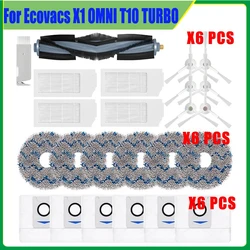 Per Ecovacs Deebot X1 OMNI T10 TURBO T20 Robot aspirapolvere filtro Hepa coperchio spazzola laterale principale Mop panno pezzi di ricambio