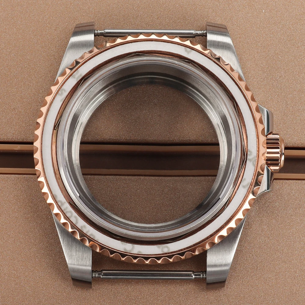 40 مللي متر 316L الصلب ساعة حالة الياقوت الزجاج ل SUB GMT NH35 NH36 NH34/38 4R36 Miyota8215 Eta 2824 حركة 28.5 مللي متر الطلب جمع