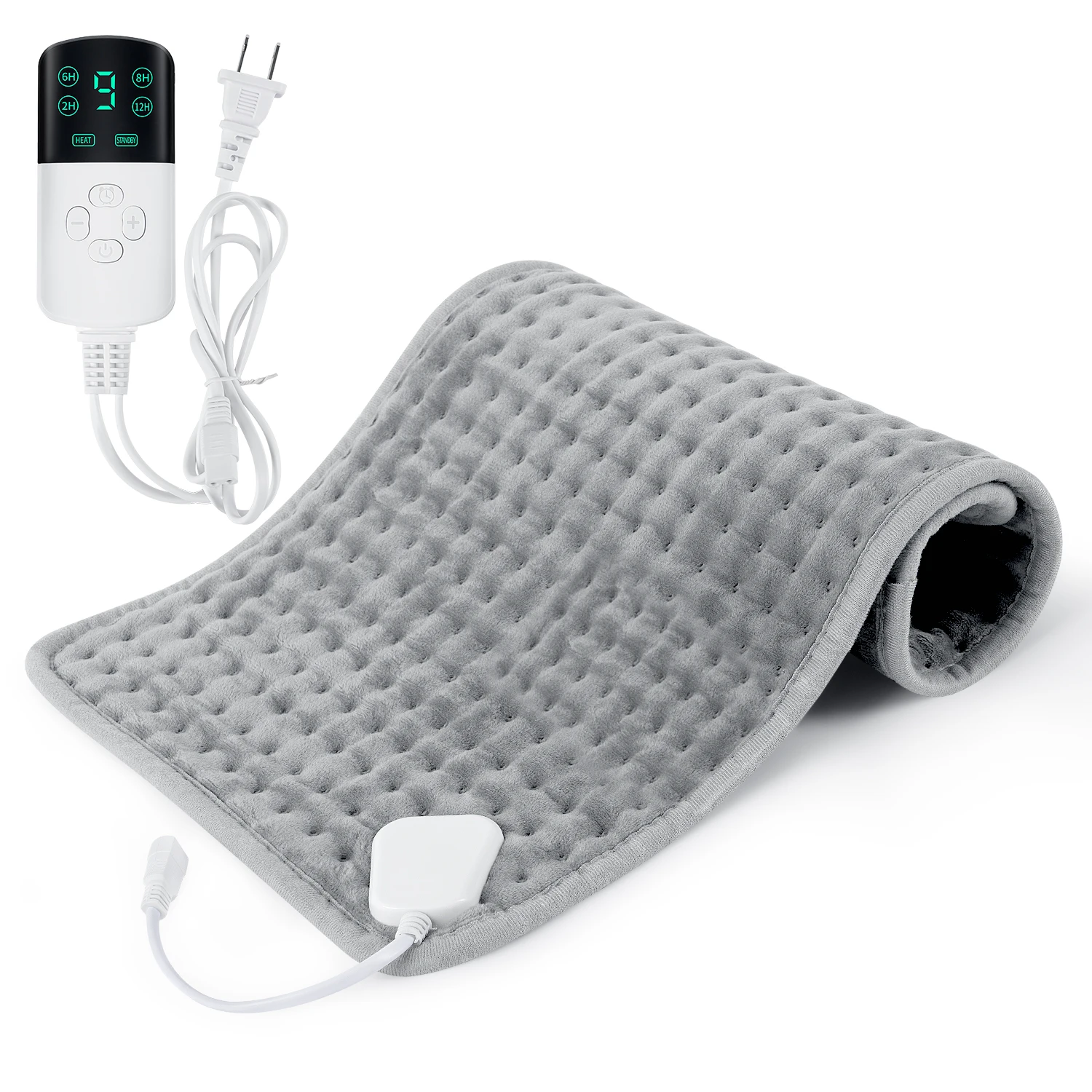 

Electric Heating Pad-9-Level Temperature Control, Electric Heating Pad For Neck 12''x24'', Speed Timed Portable Home Waist