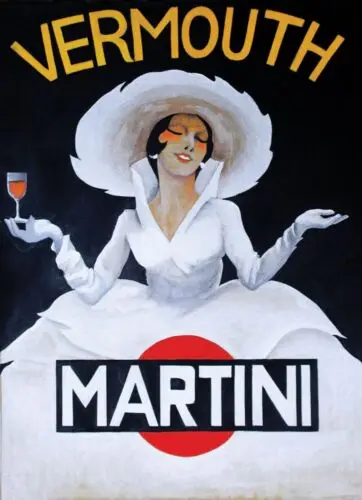 Vermouth Martini Vintage Poster Print Italiaanse drankwijn reclamekunst