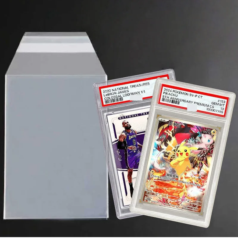 100pcs Graded Card Protector Sleeves Resealable Graded Slabs Collect Protector For Pokemon Baseball Football Sports GameCard