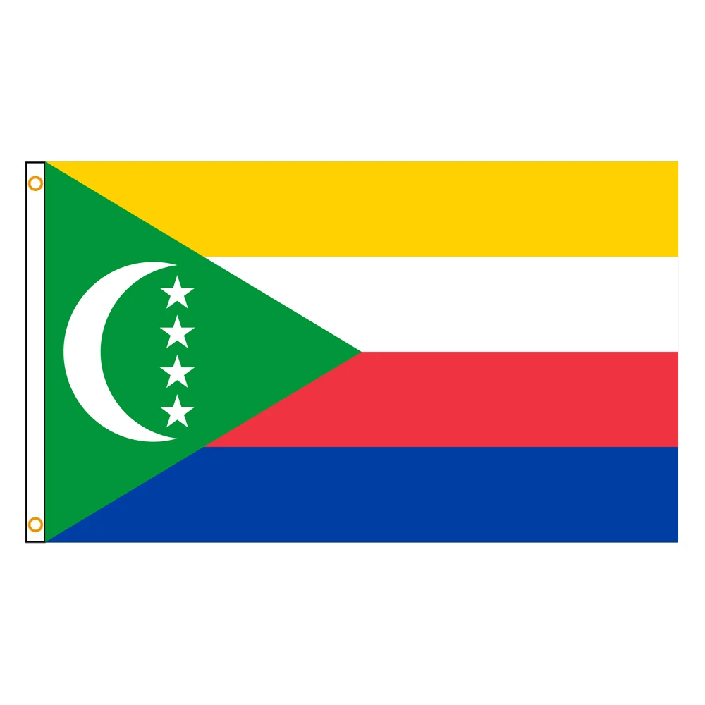 60×90 90x150 120×180CM Comoros Comoro Emblem Flag Polyester Printed Banner Tapestry For Decor