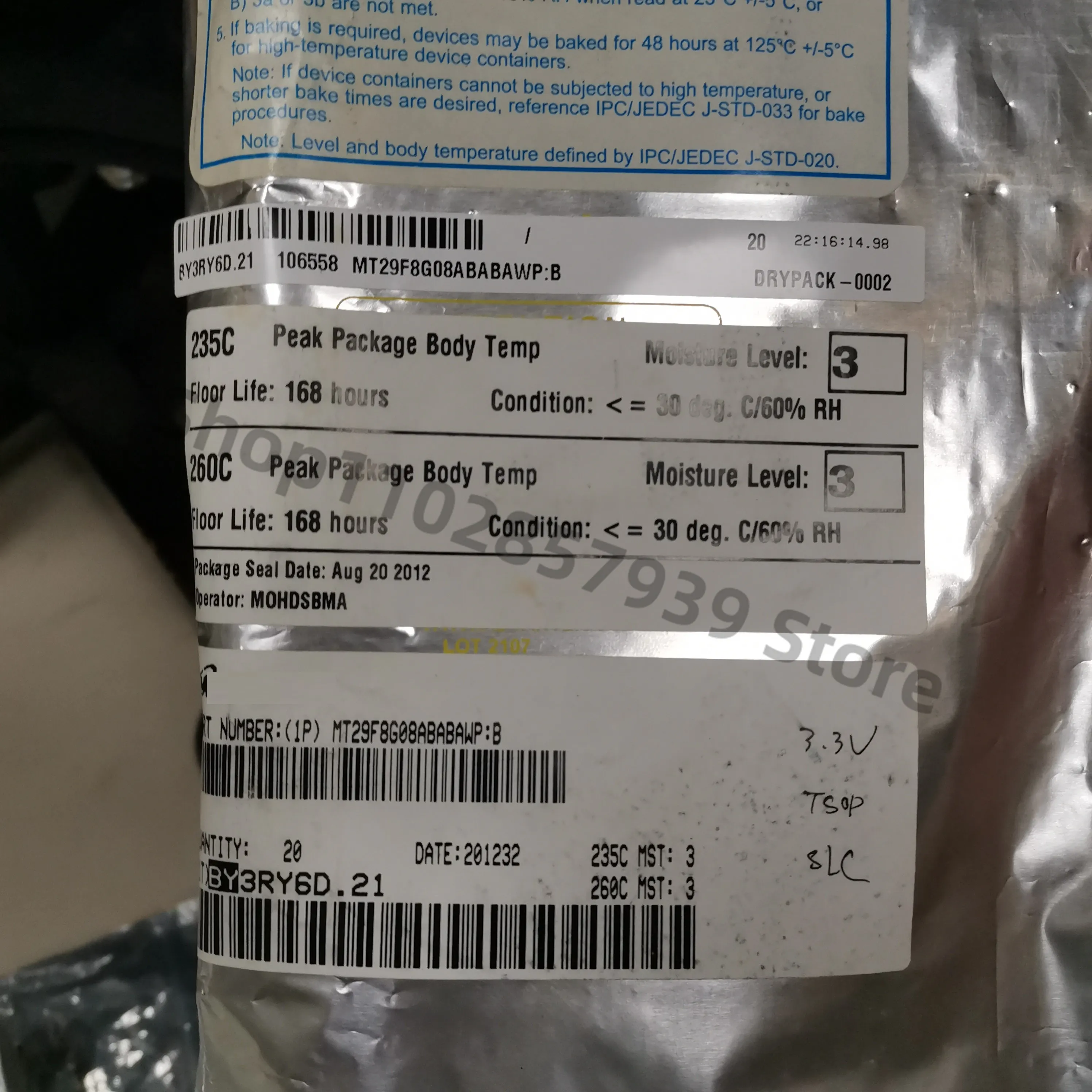 

MT29F8G08ABABAWP:B TSSOP48 1 шт./лот оригинальный чип флэш-памяти, бесплатная доставка