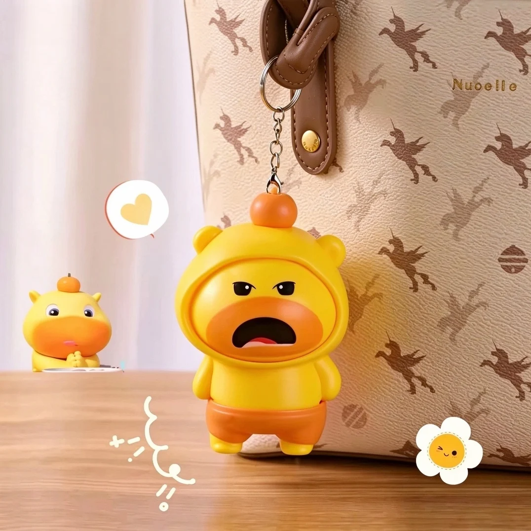 Kawaii Capybara Face Changing Doll Cute Capybara Cartoon Face Changing Keychain Pendant Doll