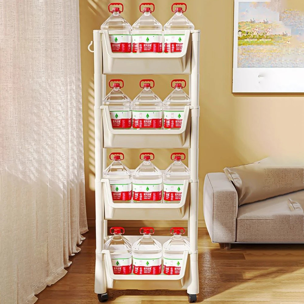 Kitchen Storage Rack Trolley Bookshelf Kitchen Corner Narrow Slit Storage Cabinet Bathroom Living Room Home Organizer