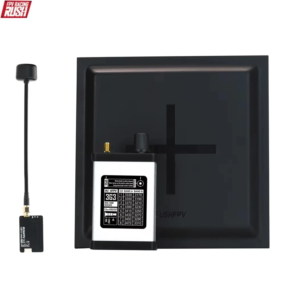 RushFPV 3.3G 2W VTX 8CH 2000MW Audio Video FPV Transmitter Receiver Module VRX 7-30V for RC Remote Multi-Rotor DIY Parts
