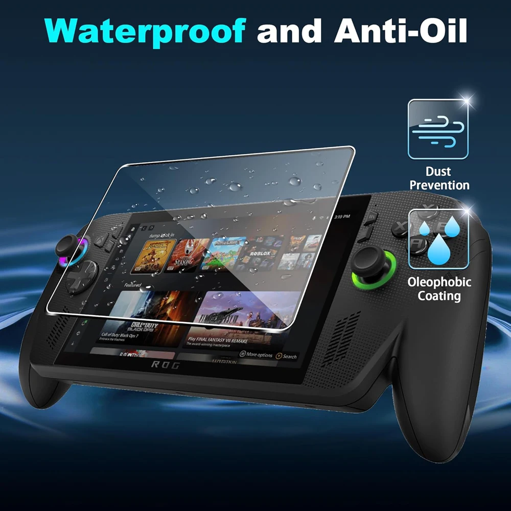 Protector de pantalla de vidrio templado para Asus ROG Xbox Ally X con tapa de Joystick accesorios Protector para ROG Xbox Ally