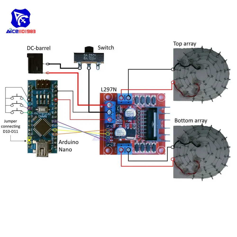 Diymore levitazione ad ultrasuoni Kit di apprendimento fai da te per Arduino L298N scheda Driver motore Mini USB Nano modulo 10mm 40kHz trasduttori