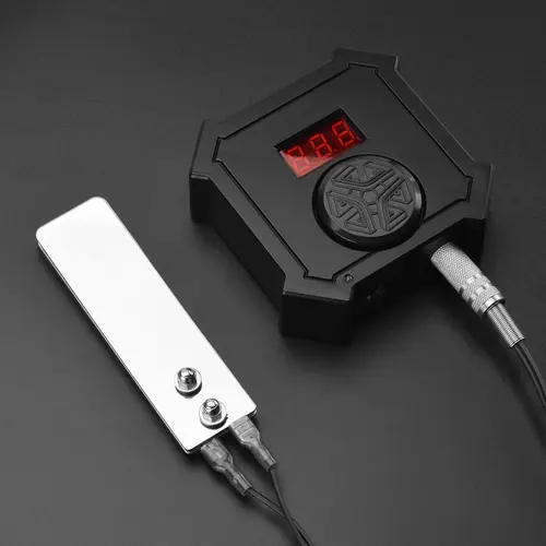 Imagen 2 del producto Mini Pedal de interruptor de pie de acero inoxidable y cable de Clip, fuente de alimentación para tatuaje, accesorios para tatuaje, herramientas, maquillaje permanente, arte corporal