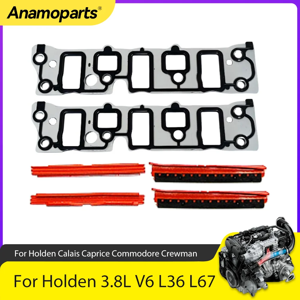 Kit de junta principal de admissão de peças de motor, compatível com 3.8 l v6 gás l36 l67 para 95-04 gmc holdenalais caprice commodore crewman 3.8l