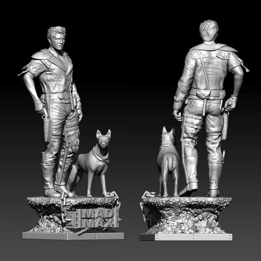 

1/24 1/18 Resin Model Kit Hunter with Dog Unpainted No Color RW-1322