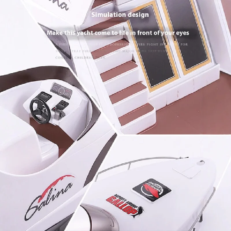 Afstandsbediening 380Dubbele motor Anti-val en slijtvast Water Multiplayer Competitieve simulatie Luxe speedboot