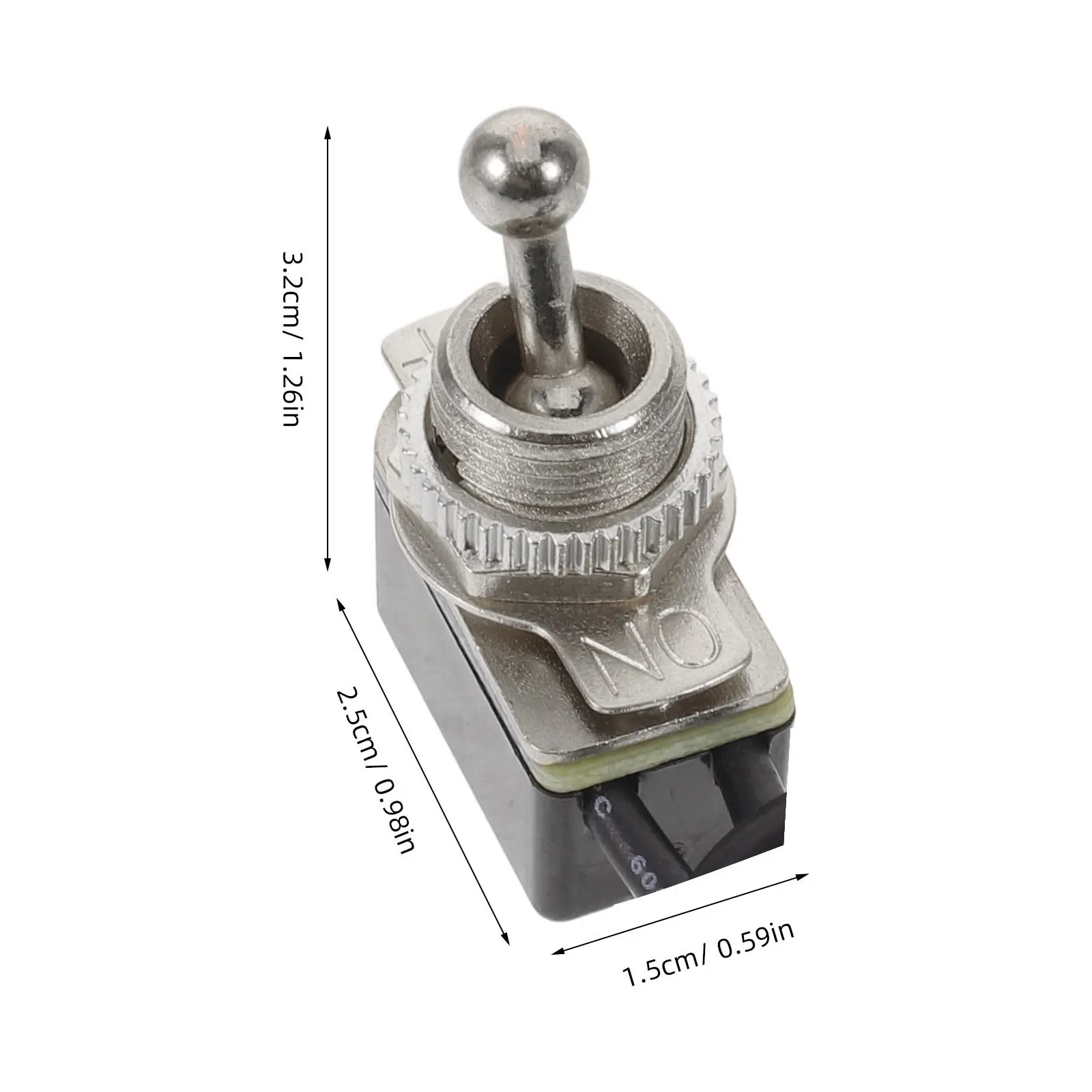 2 Pin Spst on Off Toggle Switch Heavy Duty Metal Rocker Switch with 18Awg Pre Wired Leads 3A 125V for Automotive Truck Car DIY - view 6