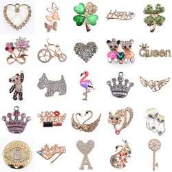 1pcs Metal Brand Designer Shoe Accessories Charms Bling Rhinestone Butterfly For Clog Decoration for Girls Gifts