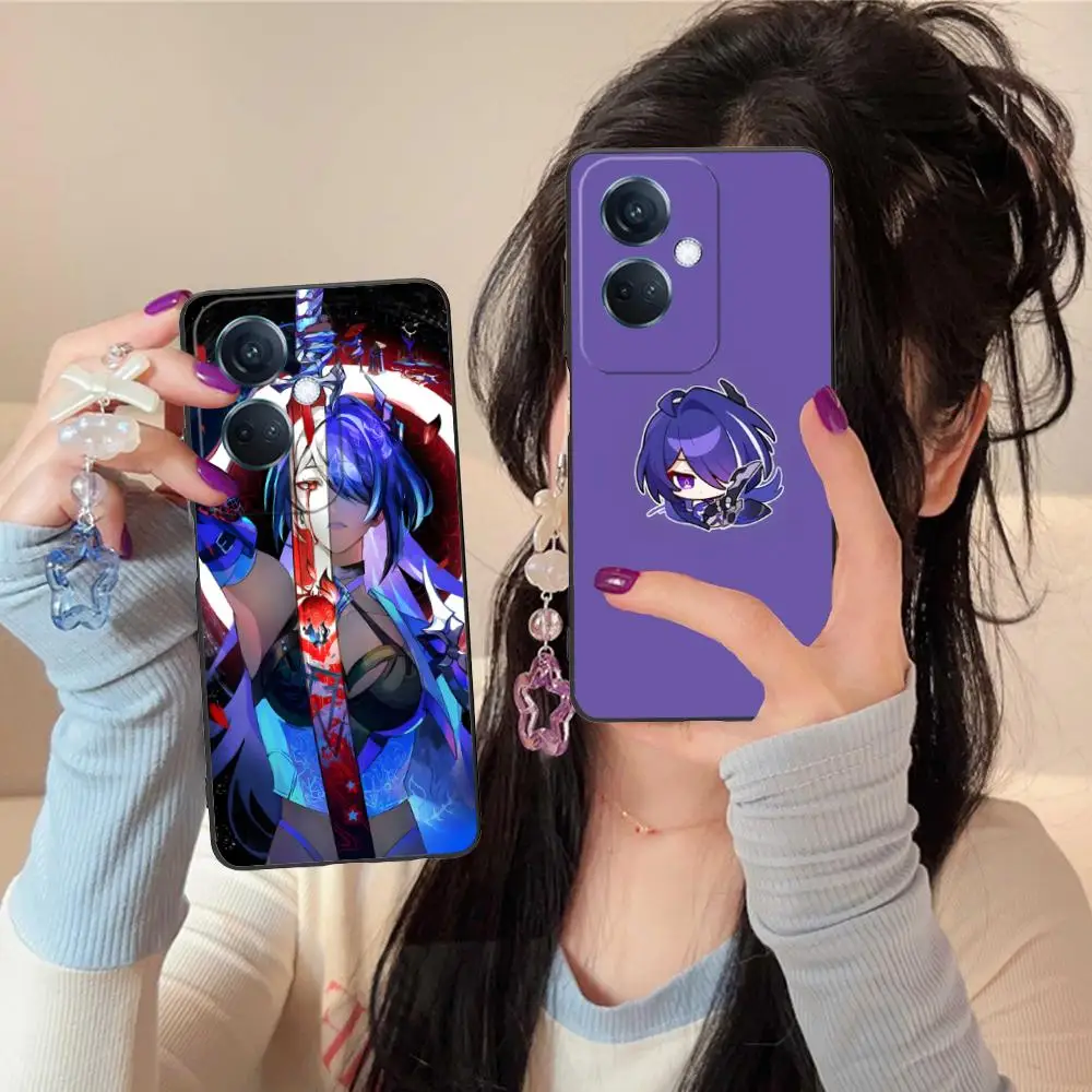 

Чехол для телефона Honkai Star Rail Acheron для OPPO Reno 14 13 12 11 10 9 8 7 6 5 F T Pro 5G с цветным принтом, роскошный красивый чехол