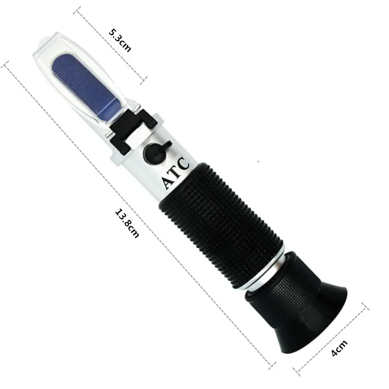 Handheld Brix Refractometer Sugar Concentration Meter 0-90% Sucrose Densimeter for Honey Tester Fruits Juice Wine Refractometer