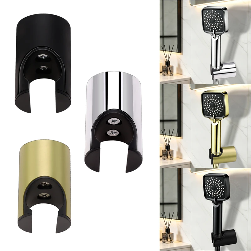 ABS Stainless Steel Fixed Adjustable Handheld Shower Holder Bracket Wall Mounted Chrome/Brushed/Black/Gold Bidet Sprayer Holder