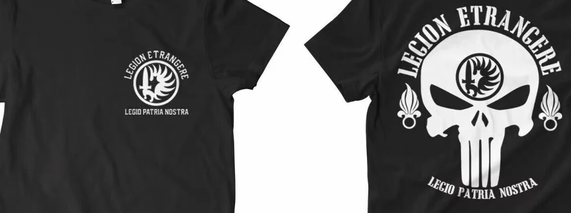 Legion Foreigner Skull Francia Legio Patria Nostra hombres camiseta manga corta 100% Camiseta de algodón