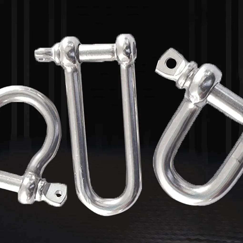 4x D-Type Stainless Steel Shackle For Simple And Easy Buckle D-type Design Easy To Use 304M8