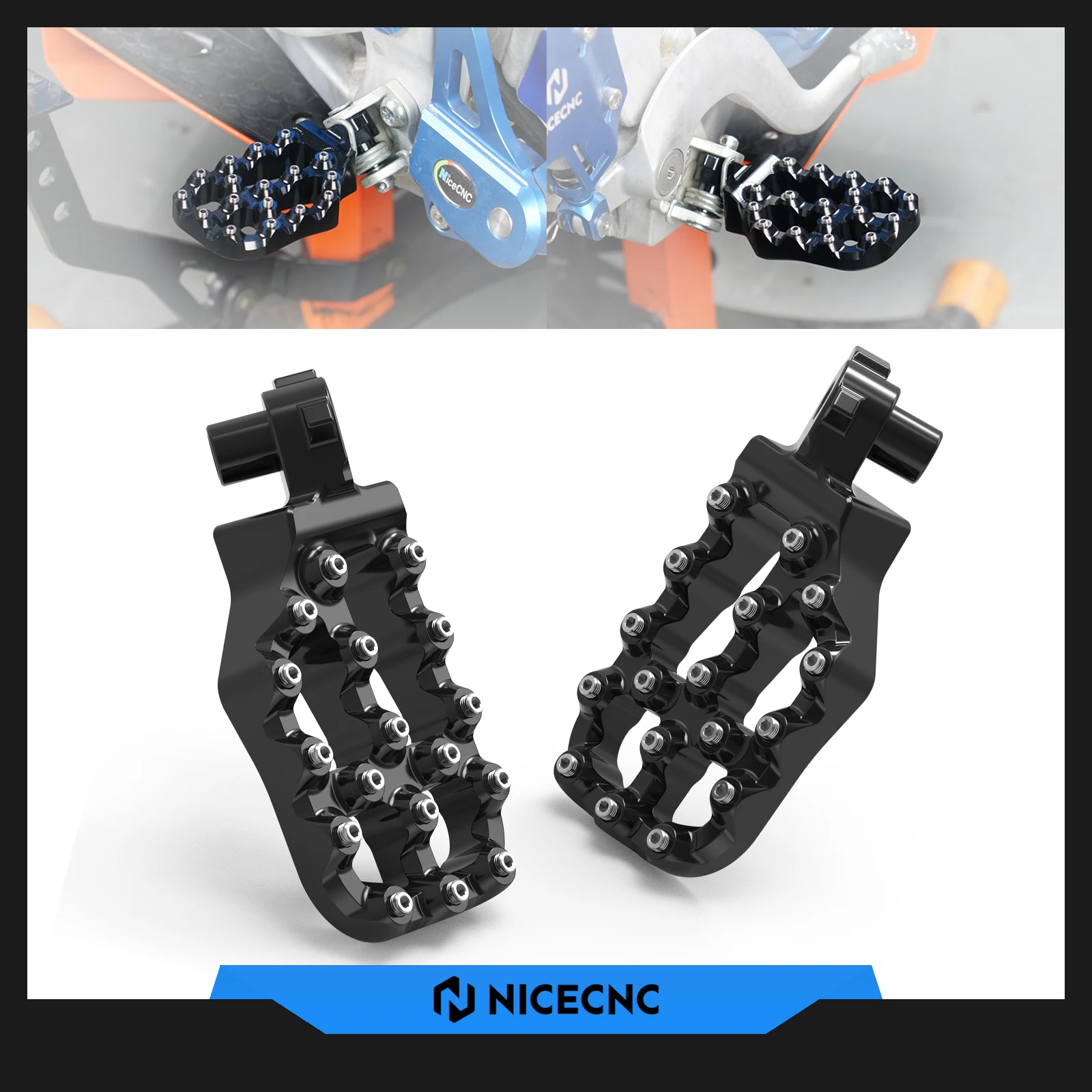 

For Yamaha YZ 125 2025 2005-2024 YZ 250 Extended Foot Pegs Offset Footrests Kit YZ125X 2017-2025 YZ250F WR 250F 450F 2005-2023