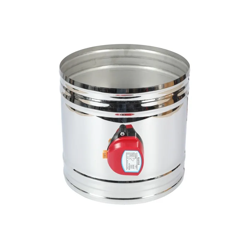1pc 220V/12V/24V Stainless Steel 201 Motorized Damper Solenoid Valve 4/5/6/8 inch Air Duct Vent 63/76/80/100/125/150/200/250 mm