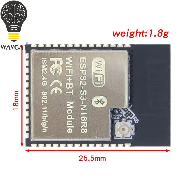 ESP32-S3-WROOM-1 ESP32-S3-N16R8 Dual-core WiFi& Bluetooth-compatible MCU Module Internet Of Things Wireless Module