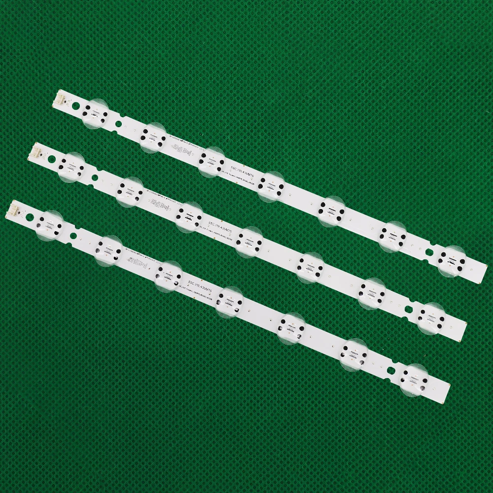 3PCS LED backlight strips apply to for  43UM7500PLA SSC_Y19_43UM75 SSC_Y19 Trident_43UM75_REV00_181029 EAV64592501 7LED 445mm