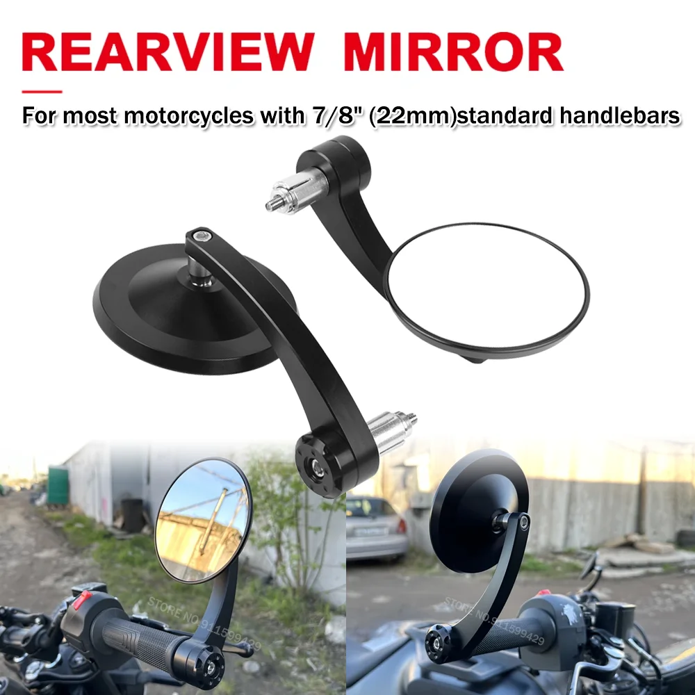 Motorcycle Handlebar Rear View Mirrors Universal Bicycle Rearview Side Mirror Accessories For BMW For Honda CB500X For Yamaha