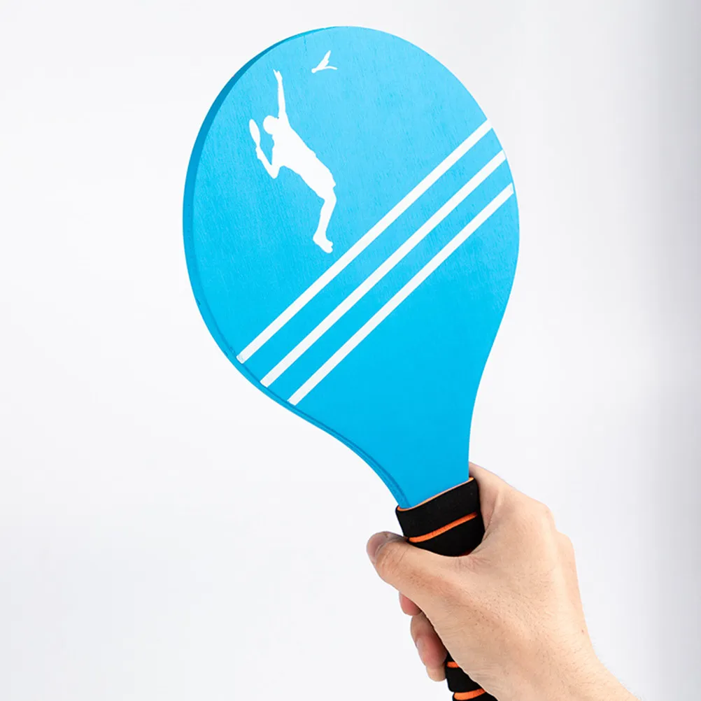 

Badminton Racket Set Ball Solid Wood Rackets Comfortable Handle Parent-Child Game Outdoor Sports Supplies