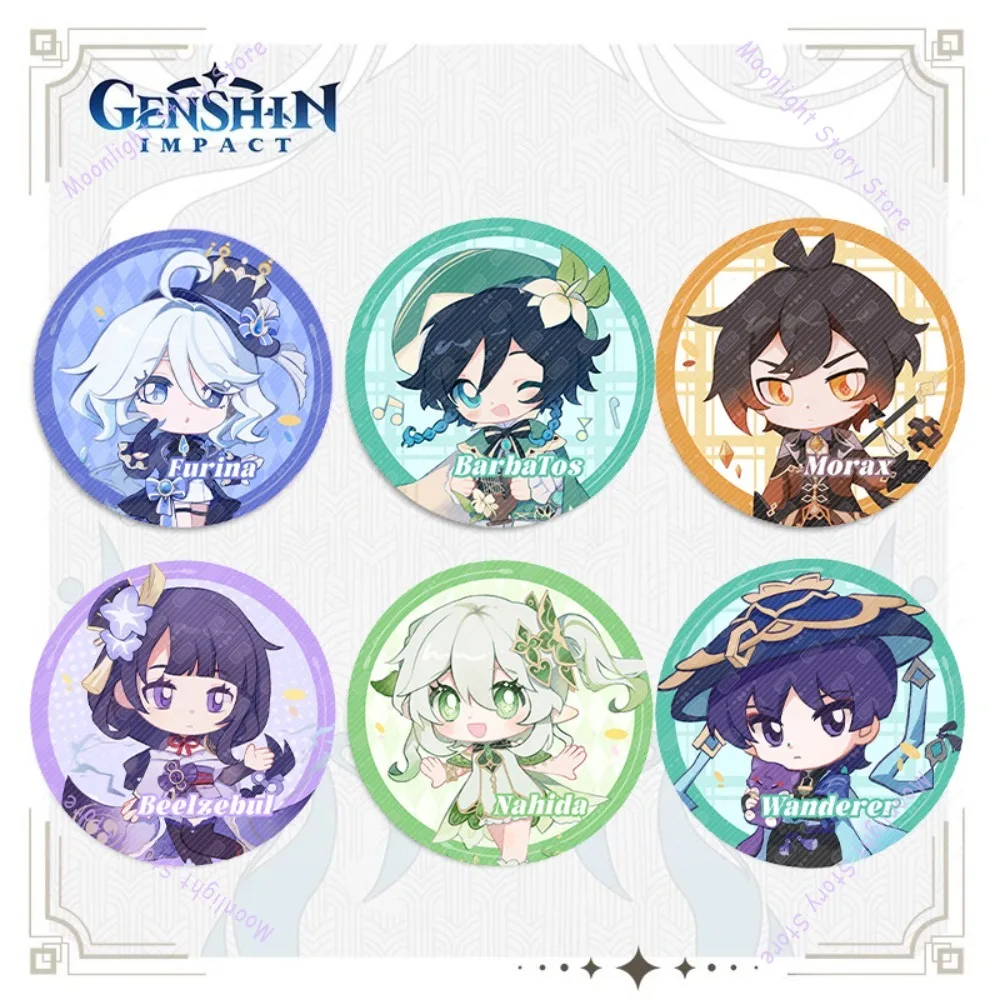 جينشين تأثير لعبة شارة تشيبي نمط Nashidafu نينا ويندي Skirmisher لعبة أنيمي شخصية قلادة هدية لمحبي تحصيل