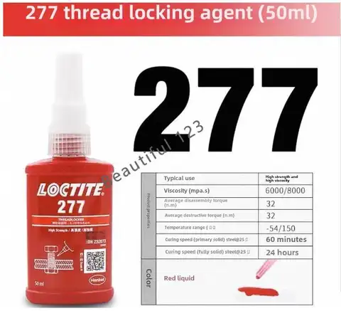50ml Threadlocker 222 242 243 263 271 272 290 278 Screw Glue Quickly Cured Thread Locking Agent Anaerobic Adhesive  Anti-Loose