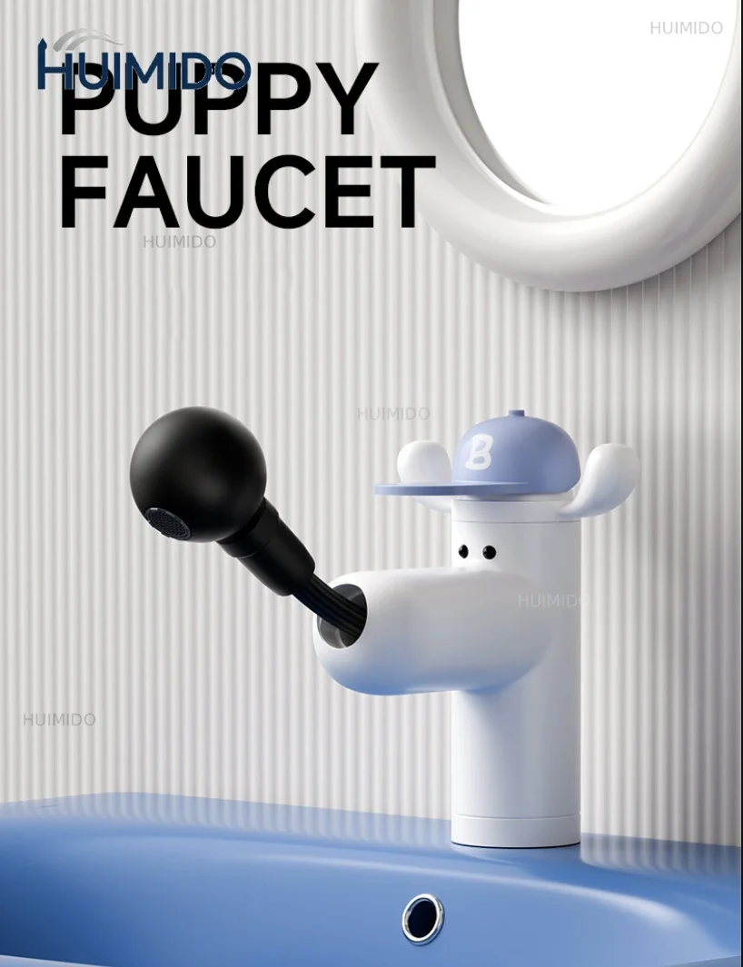 Bathroom Hot and Cold Dog Basin Faucet Single Lever New Unique Design Sink Mixer Brass Yellow or Black White