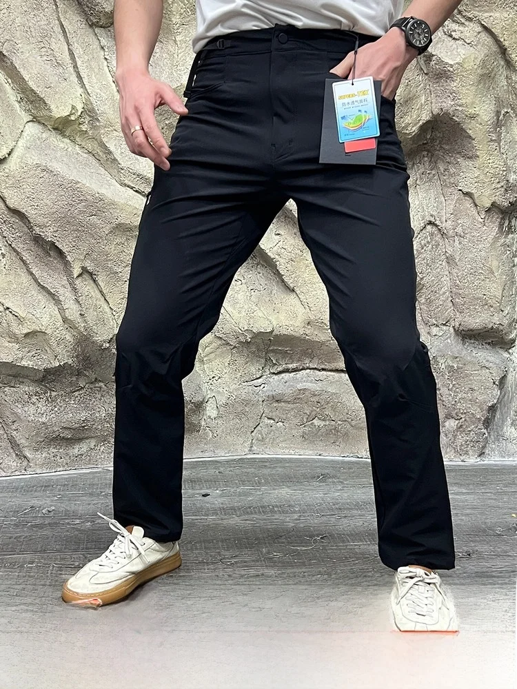 Busin Series 4D Tailoring Thin Qui Dry Casual Pants Men's Kneecap Pouch Design Straight Leg Pants Summer Youth Faion