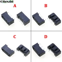 10Pcs SATA 7Pin Male Female Type A Needle 7P Double Row Dislocation 90/180 Degree Connector Hard Disk Interface Socket SATA PCB