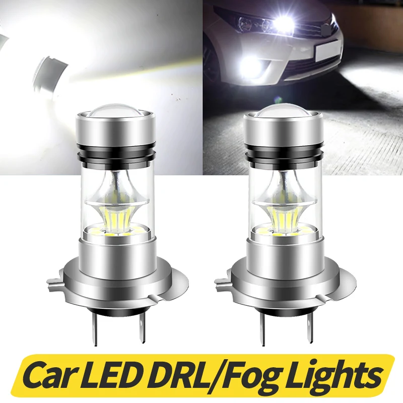 

2 шт. H7 супер яркие противотуманные фары светодиодные CANBUS огни 1:1 галогенная лампа белые светодиодные дневные ходовые огни DRL лампа автомобильные аксессуары