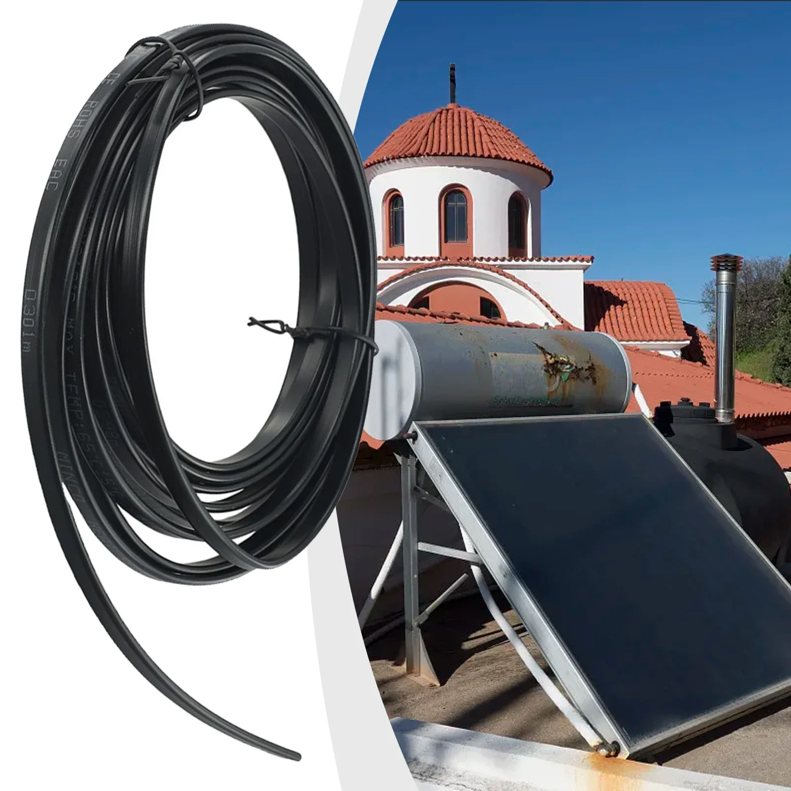 

Саморегулирующийся нагревательный кабель, 5 м, 220 В, электрическая проволока, безопасный и надежный, подходит для антифризной изоляции труб